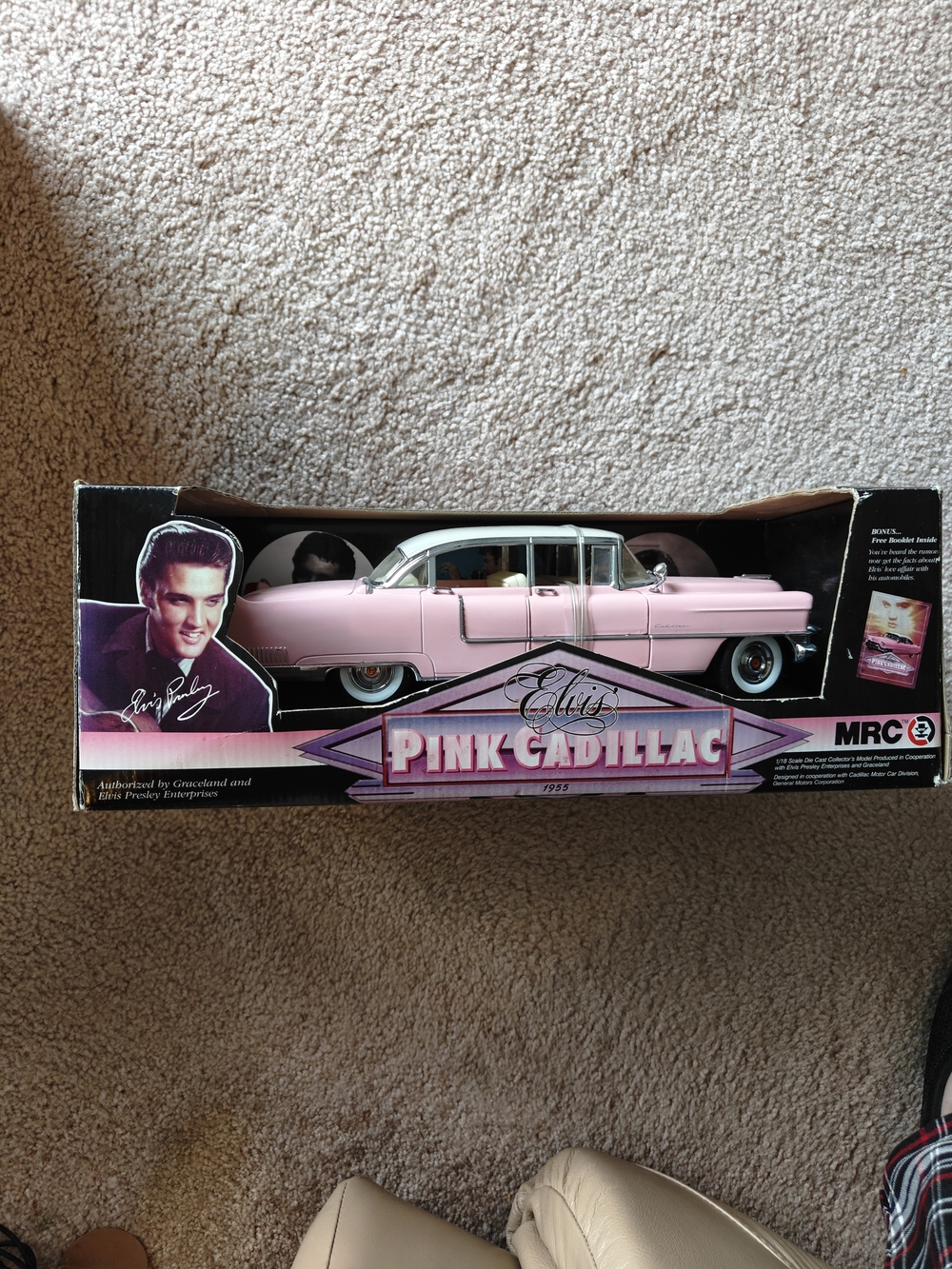 Elvis Pink Cadillac 1955 Die-Cast Collectible